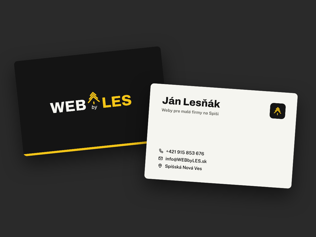 Ukážka vizitiek WEB by LES